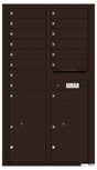 Florence 4C Horizontal Mailbox - 16 Doors, 2 Parcel Lockers - 15 Doors High Private Access