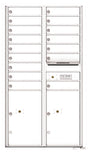 Florence 4C Horizontal Mailbox - 16 Doors, 2 Parcel Lockers - 15 Doors High USPS Access