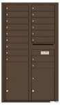 Versatile Front Loading Commercial Mailbox with 17 Tenant Doors and 2 Parcel Lockers-Antique Bronze (AB)