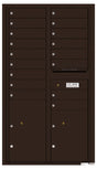Florence 4C Horizontal Mailbox - 17 Doors, 2 Parcel Lockers - 15 Doors High USPS Access