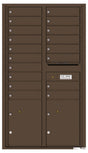 Versatile Front Loading Commercial Mailbox with 18 Tenant Doors and 2 Parcel Lockers-Antique Bronze (AB)