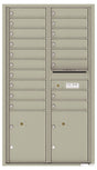 Florence 4C Horizontal Mailbox - 18 Doors, 2 Parcel Lockers - 15 Doors High Private Access