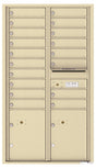 Florence 4C Horizontal Mailbox - 18 Doors, 2 Parcel Lockers - 15 Doors High USPS Access