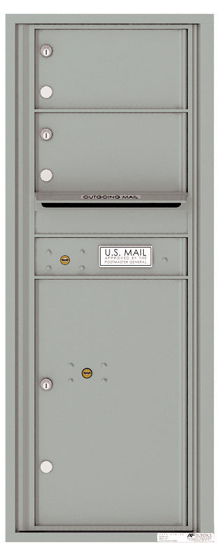 Florence 4C Horizontal Mailbox - 2 Doors, 1 Parcel Locker - 12 Doors High USPS Access