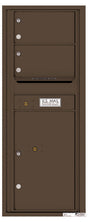 Versatile Front Loading Commercial Mailbox with 2 Tenant Doors and 1 Parcel Locker - Single Column-Antique Bronze (AB)