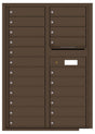 Versatile Front Loading Commercial Mailbox with 22 Tenant Doors and Outgoing Mail Slot - Double Column-Antique Bronze (AB)