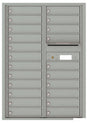Versatile Front Loading Commercial Mailbox with 22 Tenant Doors and Outgoing Mail Slot - Double Column-Silver Speck (SS)