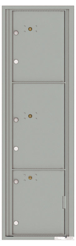 Florence 4C Horizontal Mailbox - 3 Parcel Lockers - Max Height USPS Access