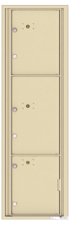 Florence 4C Horizontal Mailbox - 3 Parcel Lockers - Max Height Private Access