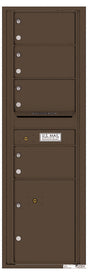 Versatile Front Loading Commercial Mailbox with 4 Tenant Doors and 1 Parcel Locker-Antique Bronze (AB)