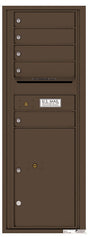Versatile Front Loading Commercial Mailbox with 5 Tenant Compartments and 1 Parcel Locker - Single Column-Antique Bronze (AB)