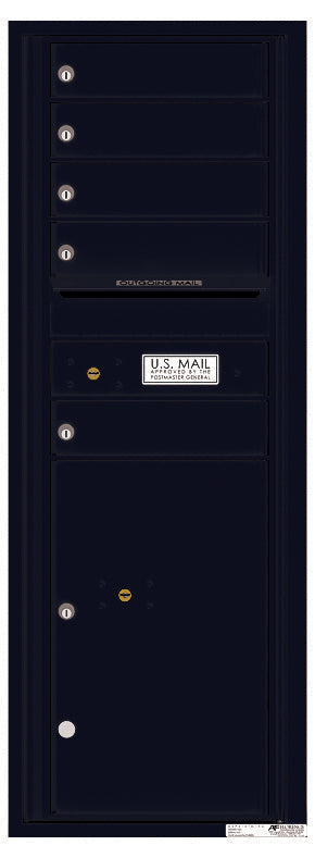 Florence 4C Horizontal Mailbox - 5 Doors, 1 Parcel Locker - 13 Doors High Private Access