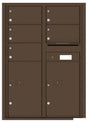 Versatile Front Loading Commercial Mailbox with 5 Tenant Doors and 2 Parcel Lockers - Double Column-Antique Bronze (AB)