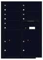 Florence 4C Horizontal Mailbox - 5 Doors, 2 Parcel Lockers - 12 Doors High Private Access