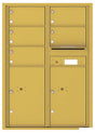 Florence 4C Horizontal Mailbox - 5 Doors, 2 Parcel Lockers - 12 Doors High Private Access
