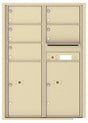 Florence 4C Horizontal Mailbox - 5 Doors, 2 Parcel Lockers - 12 Doors High Private Access