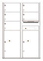 Florence 4C Horizontal Mailbox - 5 Doors, 2 Parcel Lockers - 12 Doors High Private Access