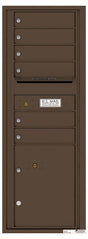 Versatile Front Loading Commercial Mailbox with 6 Tenant Compartments and 1 Parcel Locker - Single Column-Antique Bronze (AB)