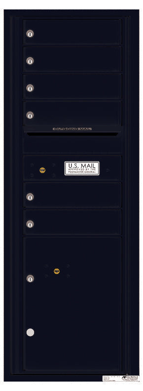 Florence 4C Horizontal Mailbox - 6 Doors, 1 Parcel Locker - 13 Doors High Private Access