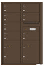 Versatile Front Loading Commercial Mailbox with 7 Tenant Compartments and 2 Parcel Lockers - Double Column-Antique Bronze (AB)