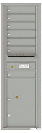 Florence 4C Horizontal Mailbox - 7 Doors, 1 Parcel Locker - 15 Doors High USPS Access