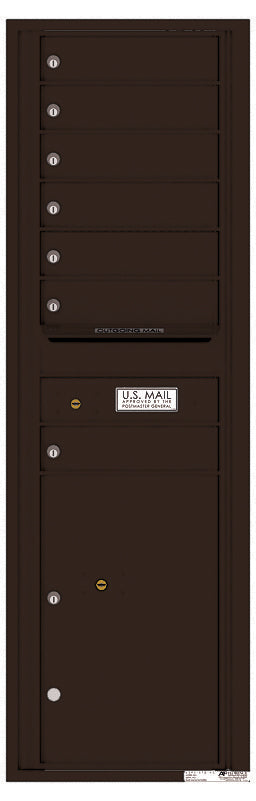 Florence 4C Horizontal Mailbox - 7 Doors, 1 Parcel Locker - 15 Doors High Private Access