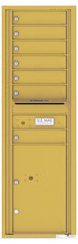 Florence 4C Horizontal Mailbox - 7 Doors, 1 Parcel Locker - 15 Doors High Private Access