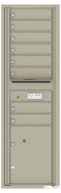 Florence 4C Horizontal Mailbox - 8 Doors, 1 Parcel Locker - 15 Doors High Private Access