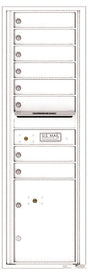 Florence 4C Horizontal Mailbox - 8 Doors, 1 Parcel Locker - 15 Doors High Private Access