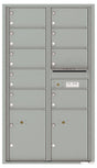 Florence 4C Horizontal Mailbox - 9 Doors, 2 Parcel Lockers - 15 Doors High Private Access