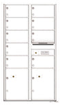Florence 4C Horizontal Mailbox - 9 Doors, 2 Parcel Lockers - 15 Doors High Private Access