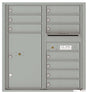 Florence 4C Horizontal Mailbox - 10 Doors, 1 Parcel Locker - 9 Doors High USPS Access