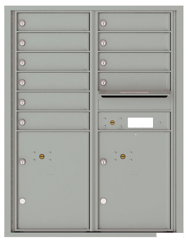Florence 4C Horizontal Mailbox - 10 Doors, 2 Parcel Lockers - 11 Doors High USPS Access