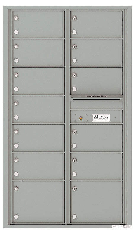 Florence 4C Horizontal Mailbox - 13 Doors - 15 Doors High - Double Column Private Access