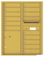 Florence 4C Horizontal Mailbox - 15 Doors, 1 Parcel Locker - 11 Doors High Private Access