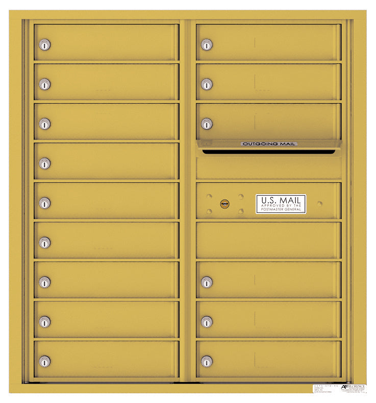 Florence 4C Horizontal Mailbox - 15 Doors - 9 Doors High Private Access