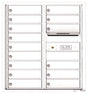 Florence 4C Horizontal Mailbox - 15 Doors - 9 Doors High Private Access