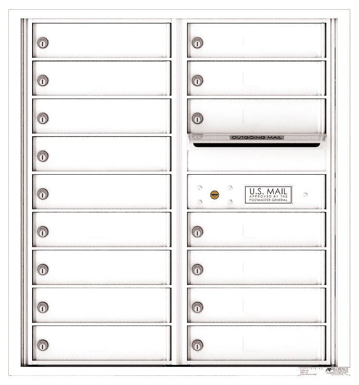 Florence 4C Horizontal Mailbox - 16 Doors - 9 Doors High Private Access