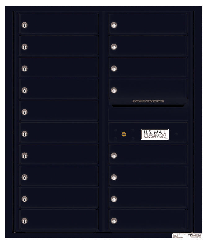 Florence 4C Horizontal Mailbox - 18 Doors - 10 Doors High Private Access