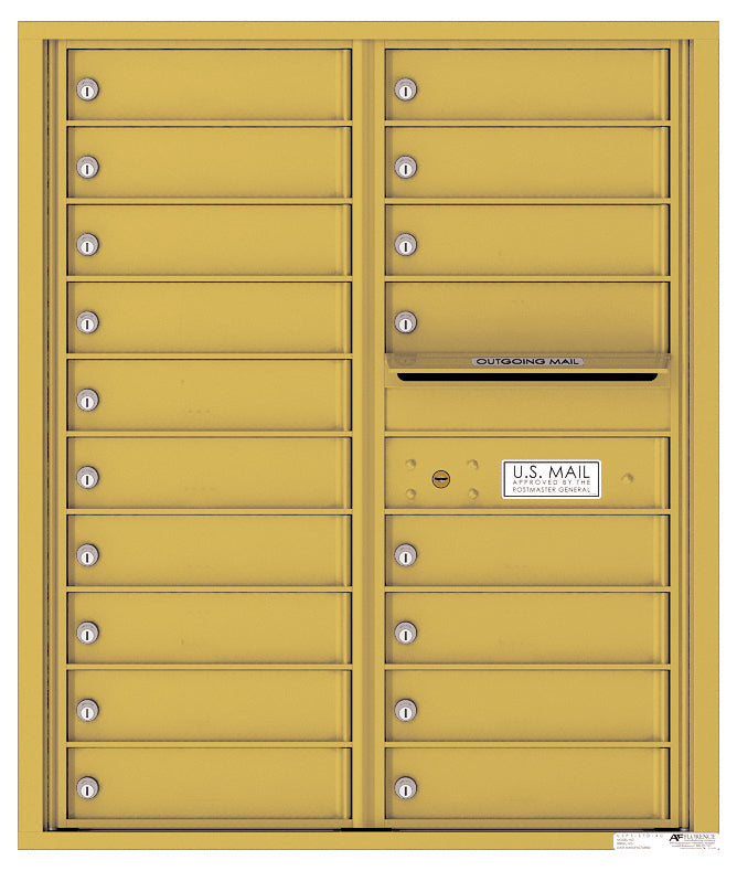 Florence 4C Horizontal Mailbox - 18 Doors - 10 Doors High Private Access