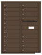 Versatile Front Loading Double Column Commercial Mailbox with 19 Tenant Doors and Outgoing Mail Slot-Antique Bronze (AB)