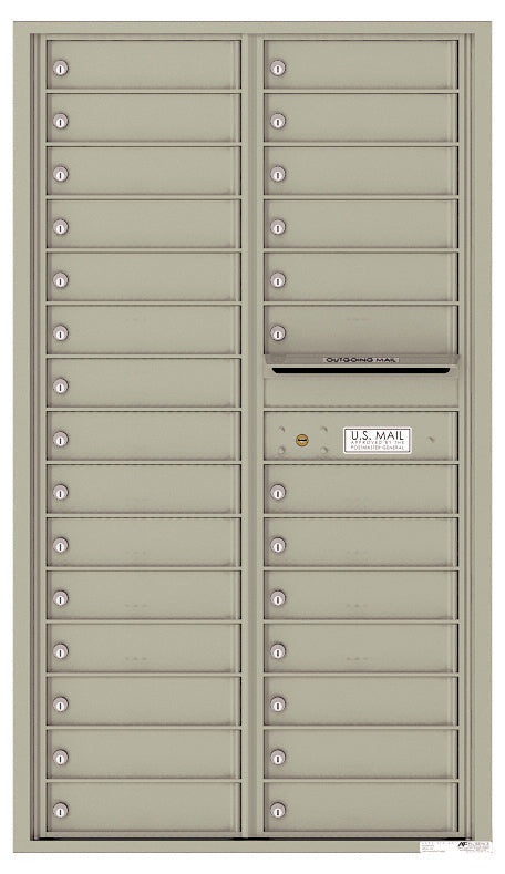 Florence 4C Horizontal Mailbox - 28 Doors - 15 Doors High Private Access