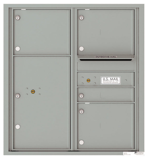 Florence 4C Horizontal Mailbox - 4 Doors, 1 Parcel Locker - 9 Doors High USPS Access