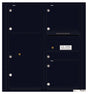 Florence 4C Horizontal Mailbox - 4 Doors, 1 Parcel Locker - 9 Doors High Private Access
