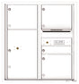 Florence 4C Horizontal Mailbox - 4 Doors, 1 Parcel Locker - 9 Doors High Private Access