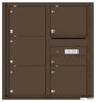 Versatile Front Loading Double Column Commercial Mailbox with 6 Tenant Compartments and Outgoing Mail Slot-Antique Bronze (AB)