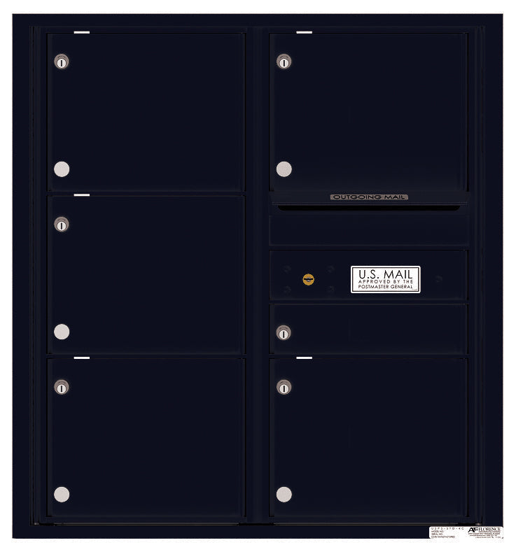 Florence 4C Horizontal Mailbox - 6 Doors - 9 Doors High Private Access