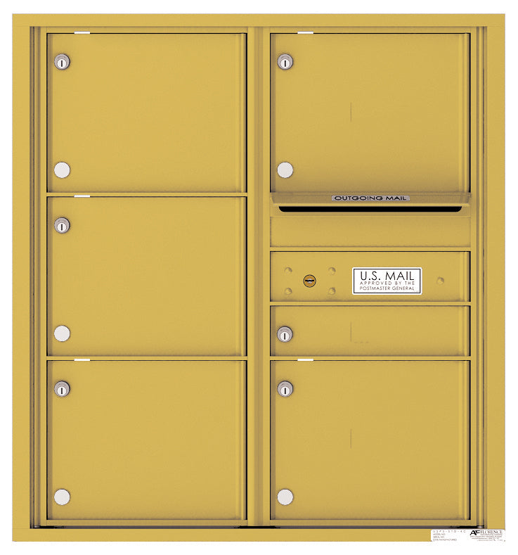 Florence 4C Horizontal Mailbox - 6 Doors - 9 Doors High Private Access