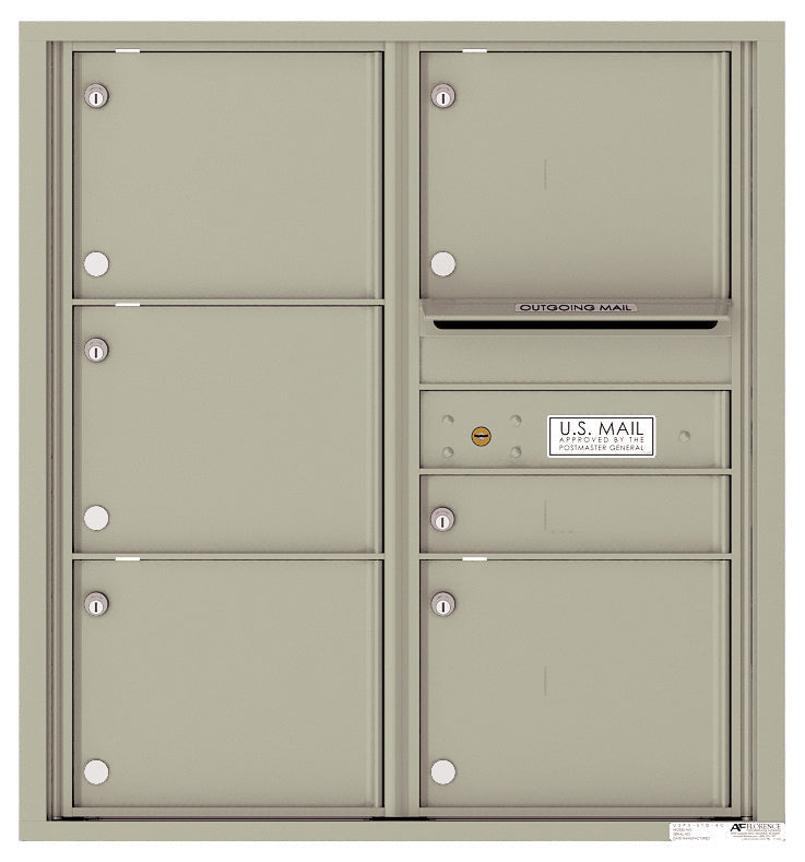 Florence 4C Horizontal Mailbox - 6 Doors - 9 Doors High Private Access