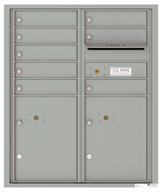 Florence 4C Horizontal Mailbox - 8 Doors, 2 Parcel Lockers - ADA Compliant Max Height Private Access